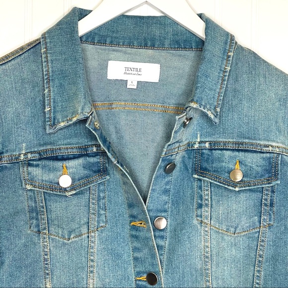 TEXTILE ELIZABETH AND JAMES JEAN JACKET - L - NWOT - Picture 2 of 13